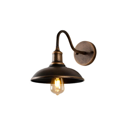 Väderbeständig utomhusbowl-lampa med rustik mässingsfinish