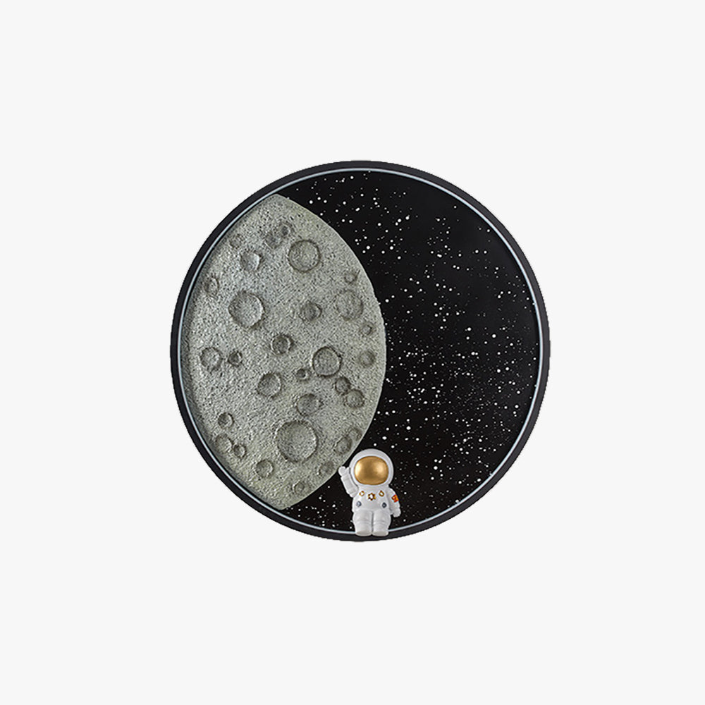 Elif Modern Astronaut Maan LED Vägglampa Sova-/Barnrum Inomhus Metall Dimbar