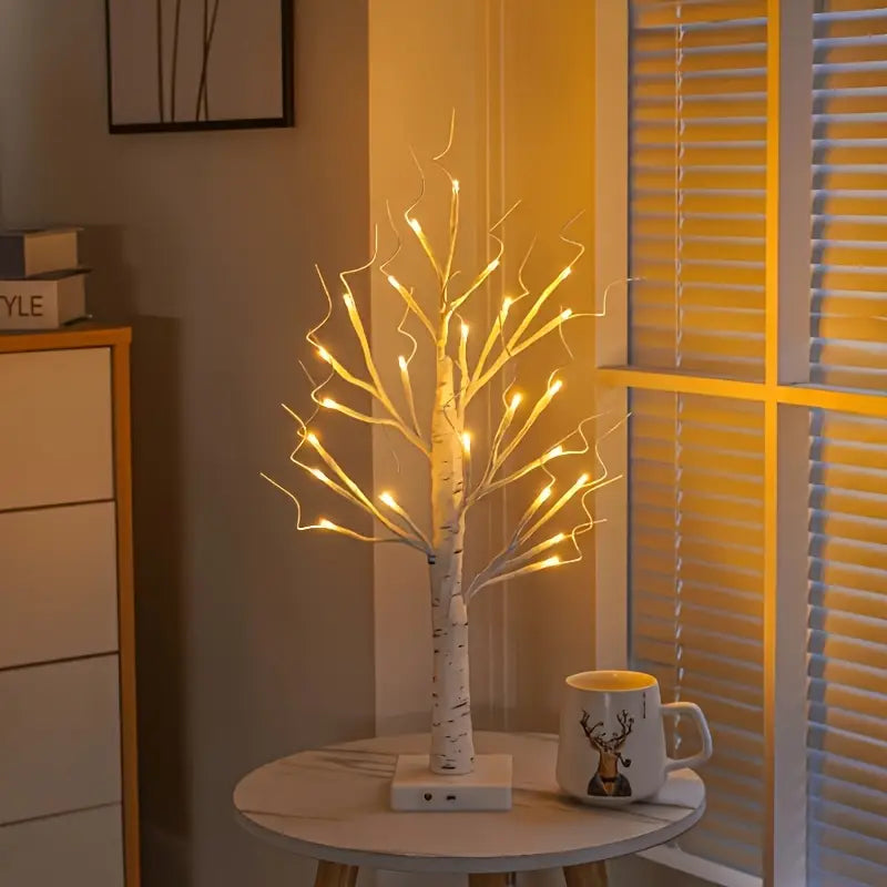 2-pack LED björkträd lampor (24 LEDs) – jul- &amp; dekobelysning
