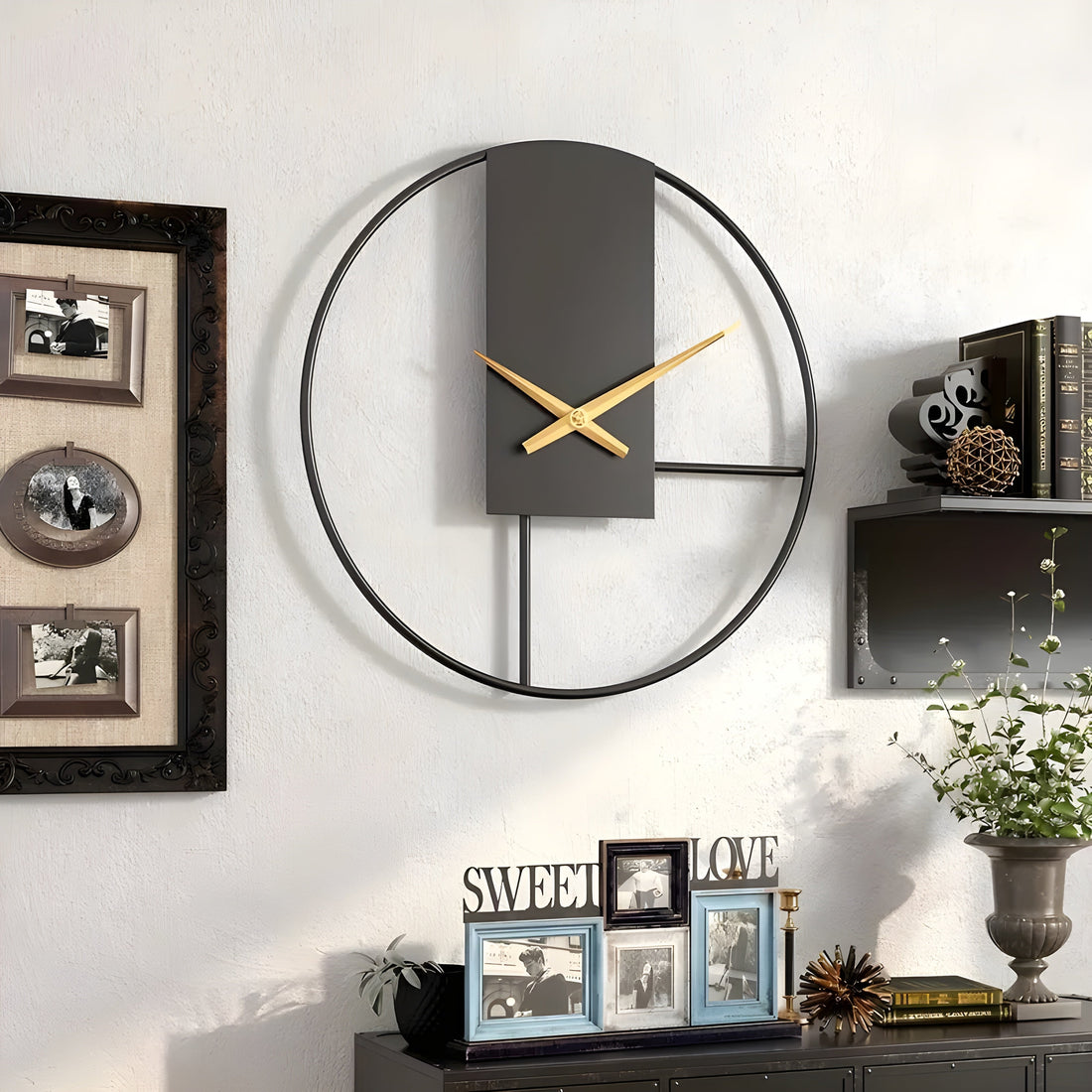 AurumQuiet Uhr - Minimalistische Lautlose Wanduhr