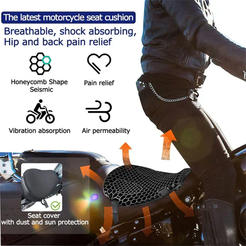 Luxora Motorcykel Gel Sitsdynor för Långdistanskörning