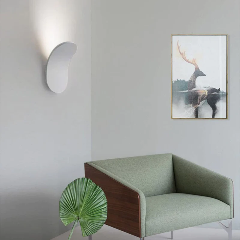 Finslipad Nordisk Konst Väggljus Modern Vägglampa