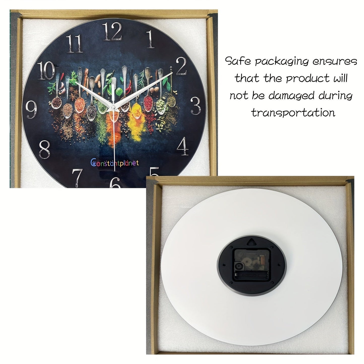 SpiceTime - Lyxig Väggklocka med Kryddmönster