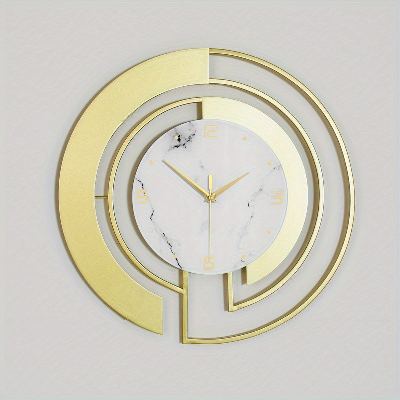 LuxuryTime - Modern Metallväggklocka, 18 tum