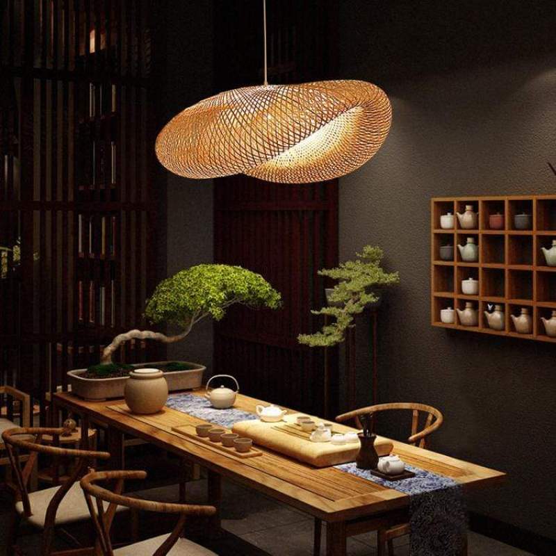 ZenBamboo LED Hänglampa Bollar av Bambu för Sovrum