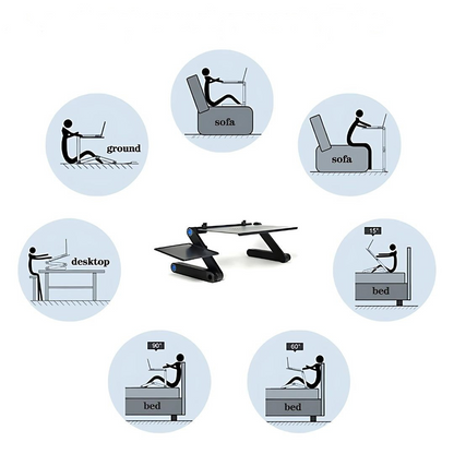 Laptopstativ Justerbart Aluminium Ergonomisk Skrivbordsskiva