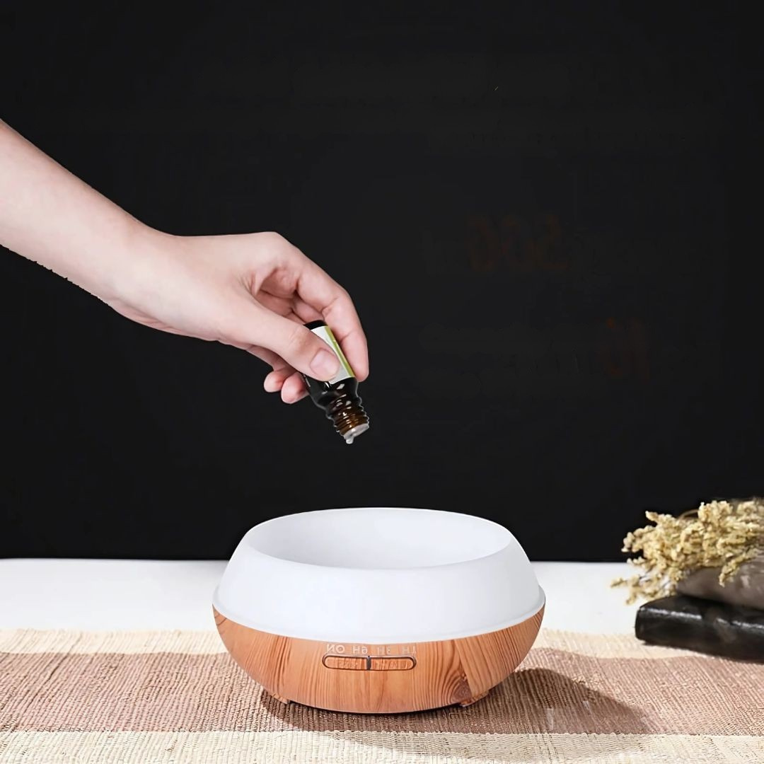 Aroma Diffuser Träådrad Luftfuktare för Hemmet