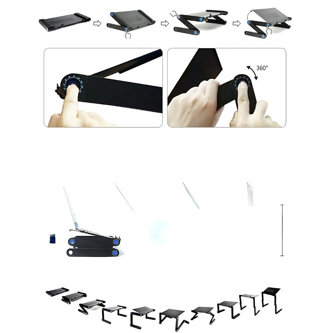 Laptopstativ Justerbart Aluminium Ergonomisk Skrivbordsskiva