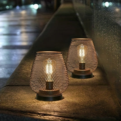 RusticMesh Bordslampa Set – Industriell Stil och Atmosfärisk Belysning