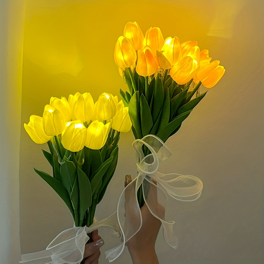 Tulp-Lampa - LED Bukett Nattlampan för Rumsdekoration