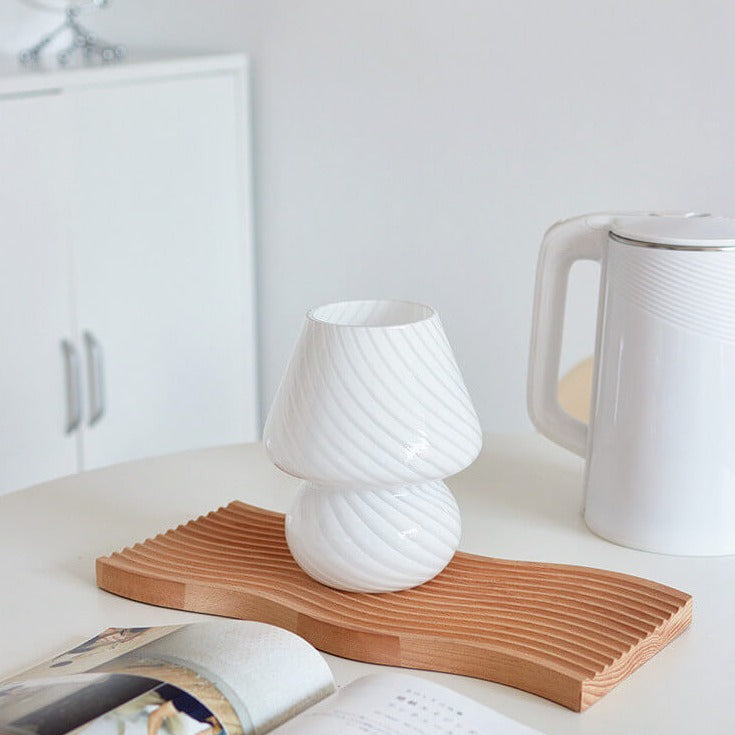 Glas Piltable Lampor | Varm LED Glöd | 7,5" Retro Design | USB eller Stickkontakt | Färgglad Vintage Stil