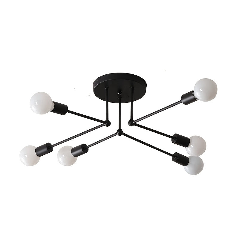 RetroLampa - Industriell 6-armad Taklampa