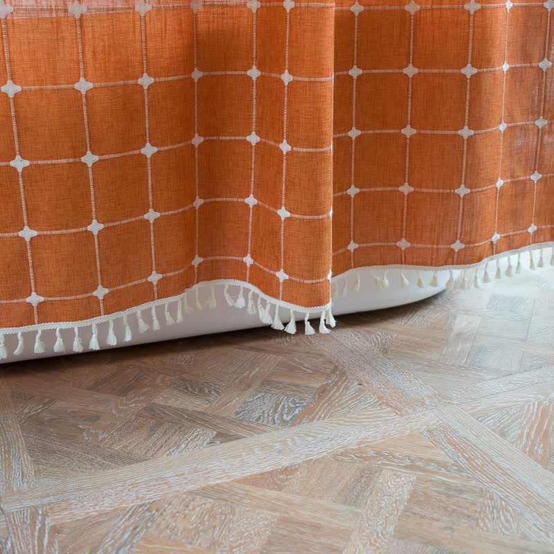 Vintage Inspirerad Rutig Duschgardin