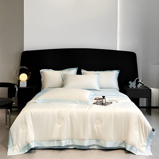 Sommarbäddset 3-delat – Kylning & Silkeslen | Med blommönster & iskylande tyg