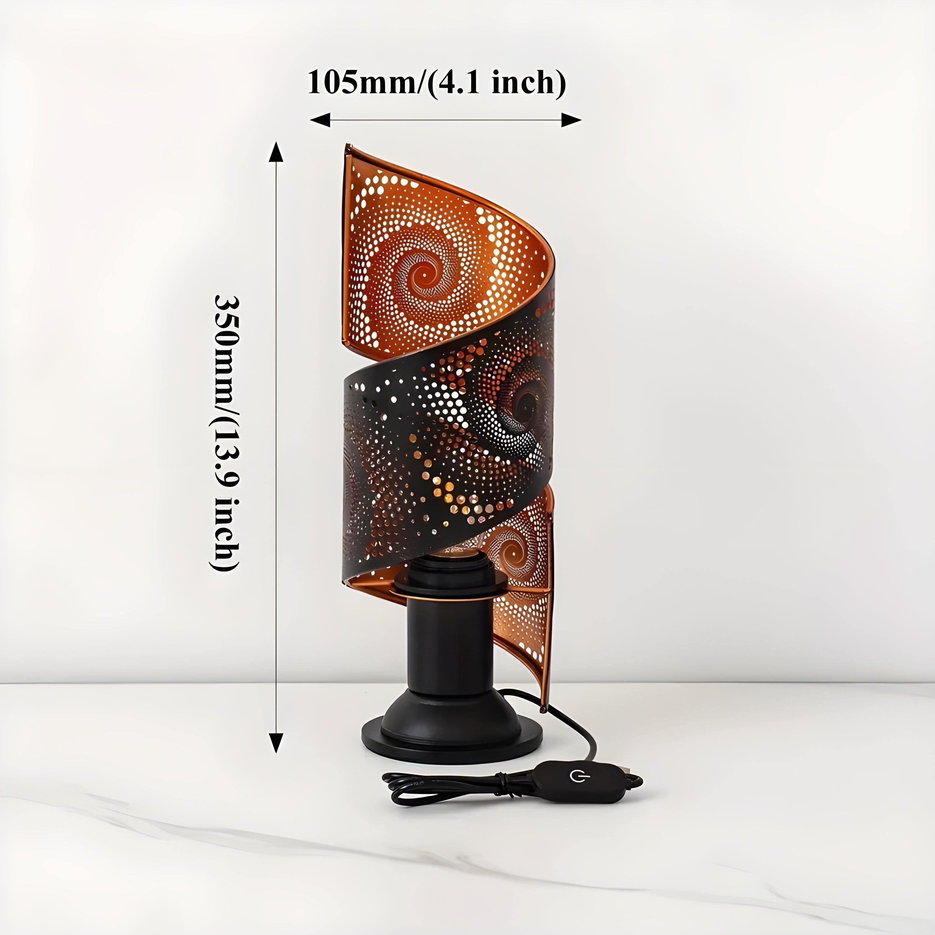 GlowCharm Light - Modern metall LED-bordlampa