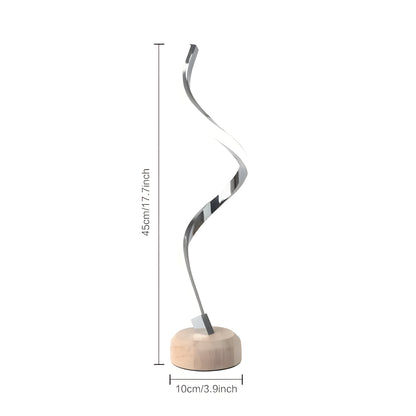 RusticGlow Lampa – Modern LED Trä Bordslampa