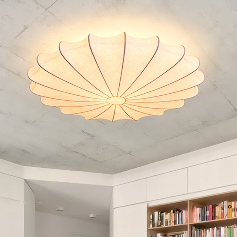 Stoffen Flushmount Plafondlampa - Modern Design Vit