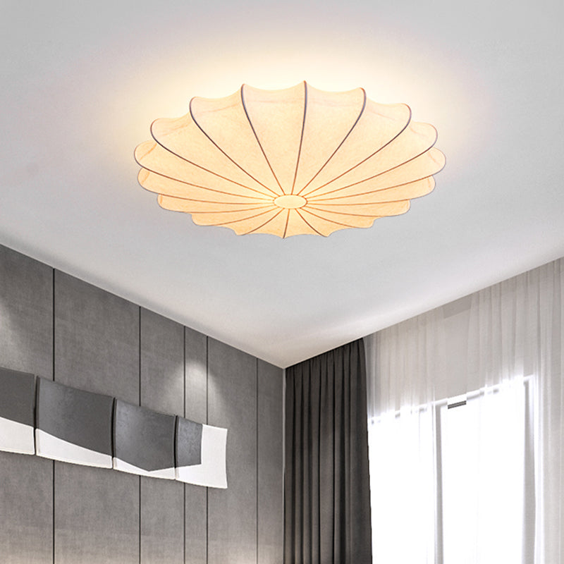 Stoffen Flushmount Plafondlampa - Modern Design Vit