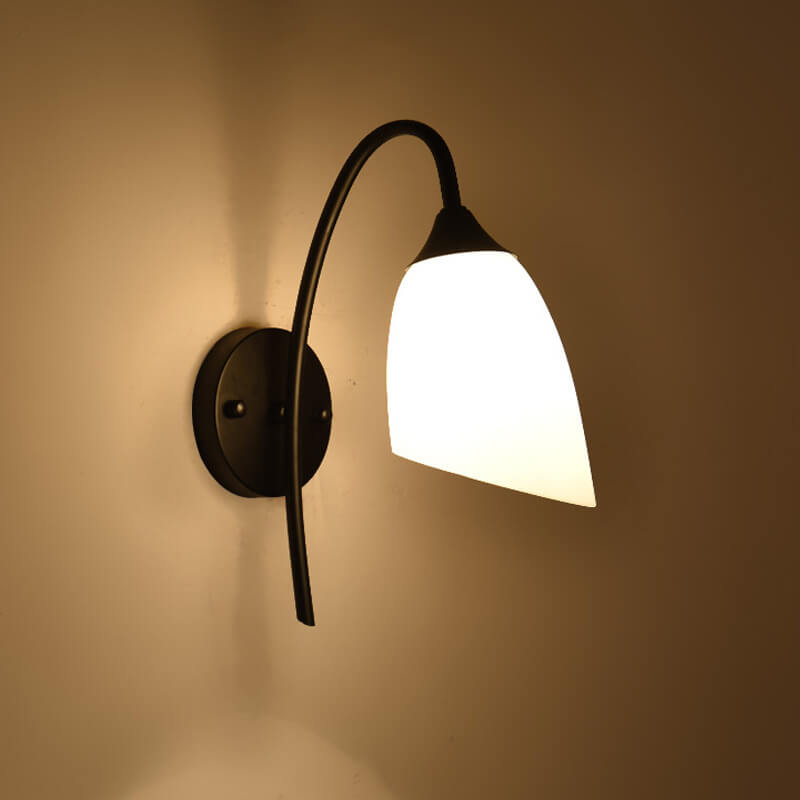 GloeiGlow - Modern sned, klockformad vägglampa med arm