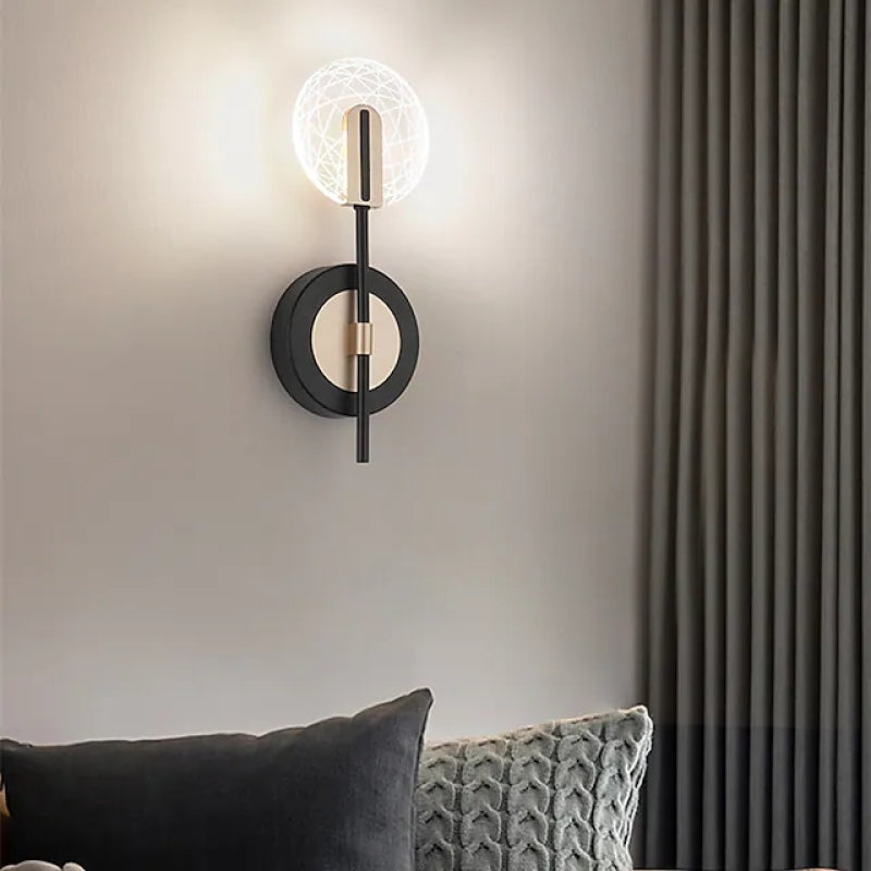 Valentina Modern LED Vägglampa - Inomhusbruk - Svart/Vit - Sov-/Vardagsrum