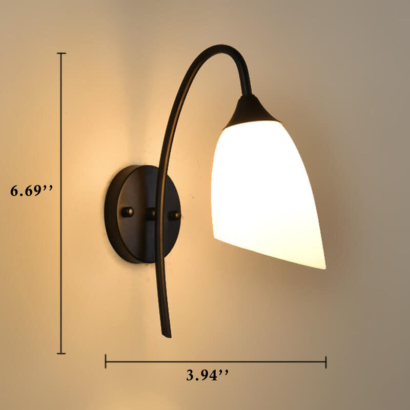GloeiGlow - Modern sned, klockformad vägglampa med arm