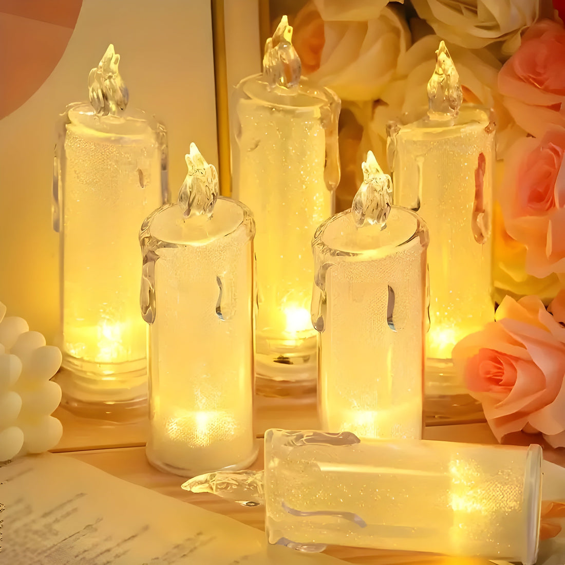 Carvallo - LED Stearinljus För Romantisk och Säker Atmosfär