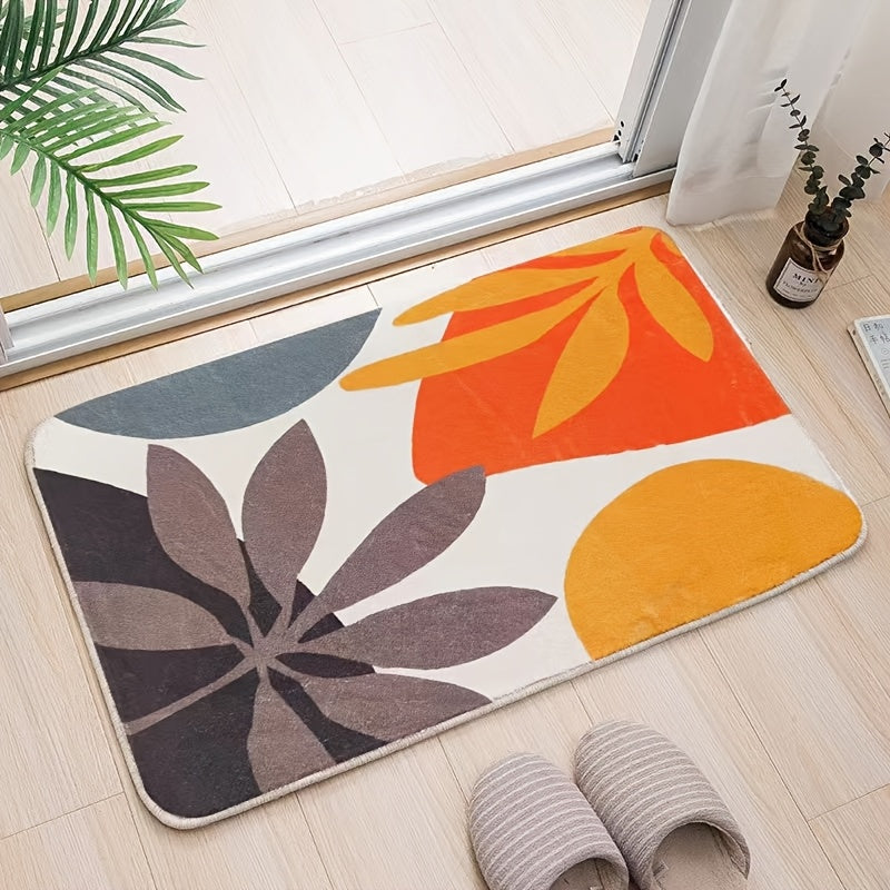 Abstract Geometric Badmatta – Absorberande och Mjuk för Badrum eller Kök