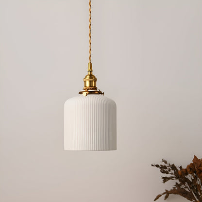AmberZen Light – Vintage Keramik Glas Hänglampa