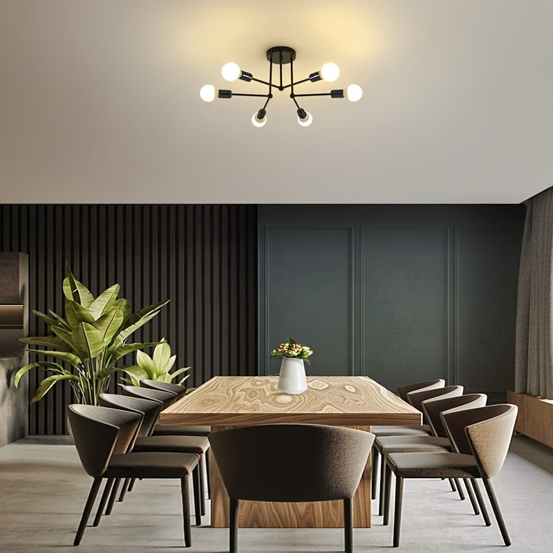 RetroLampa - Industriell 6-armad Taklampa