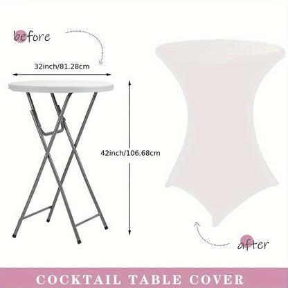 Stretchy Cocktail Table Covers - Solid Color, Ideal for Partyn och Evenemang