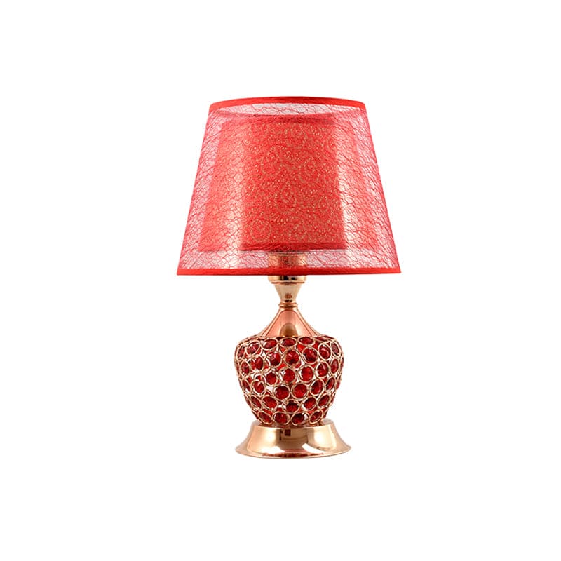 RetroLustre - Klassisk Urn Nattduksbordslampa med Dubbel Empire-kon