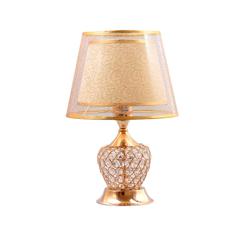 RetroLustre - Klassisk Urn Nattduksbordslampa med Dubbel Empire-kon