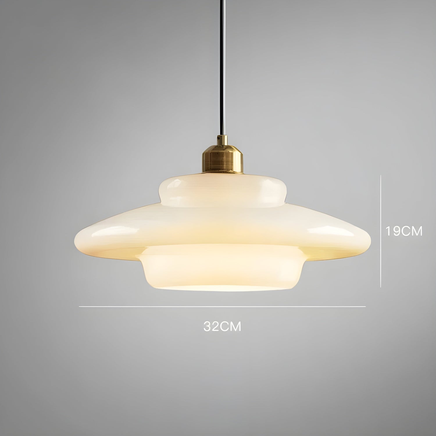IvoryGlow Light - Modern hänglampa i elfenbensfärgad glas