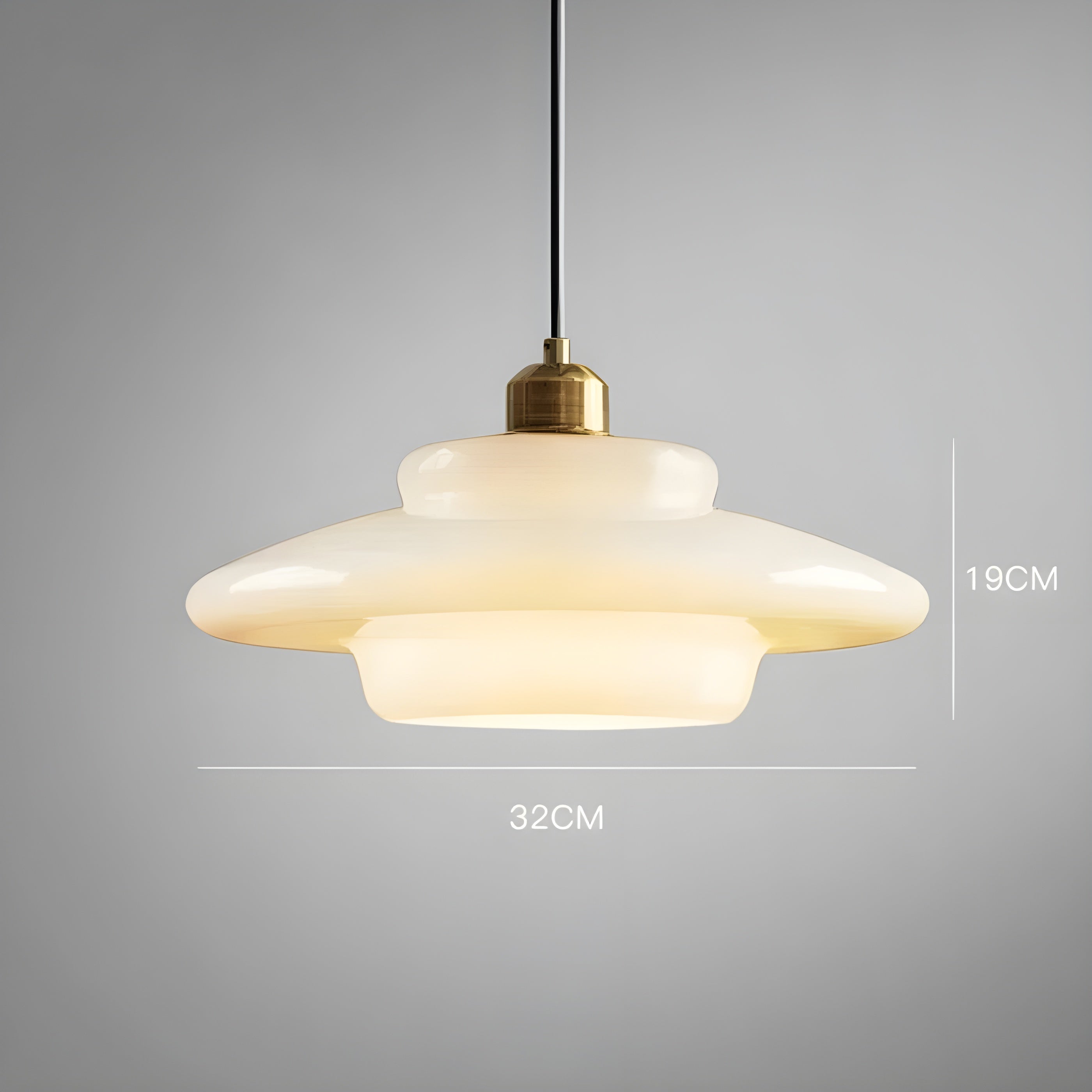 IvoryGlow Light - Modern hänglampa i elfenbensfärgad glas