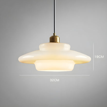 IvoryGlow Light - Modern hänglampa i elfenbensfärgad glas