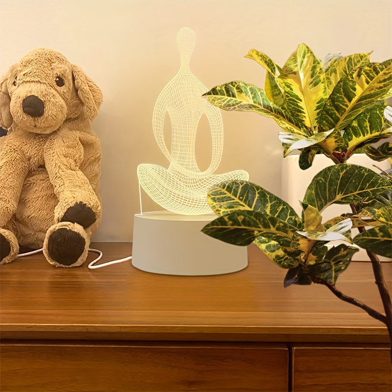 ZenLight - 3D Yoga Nattlampa med USB-anslutning