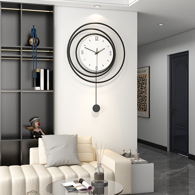 Modern Minimalistisk Metallväggklocka - 72 cm Hög och 45 cm Bred