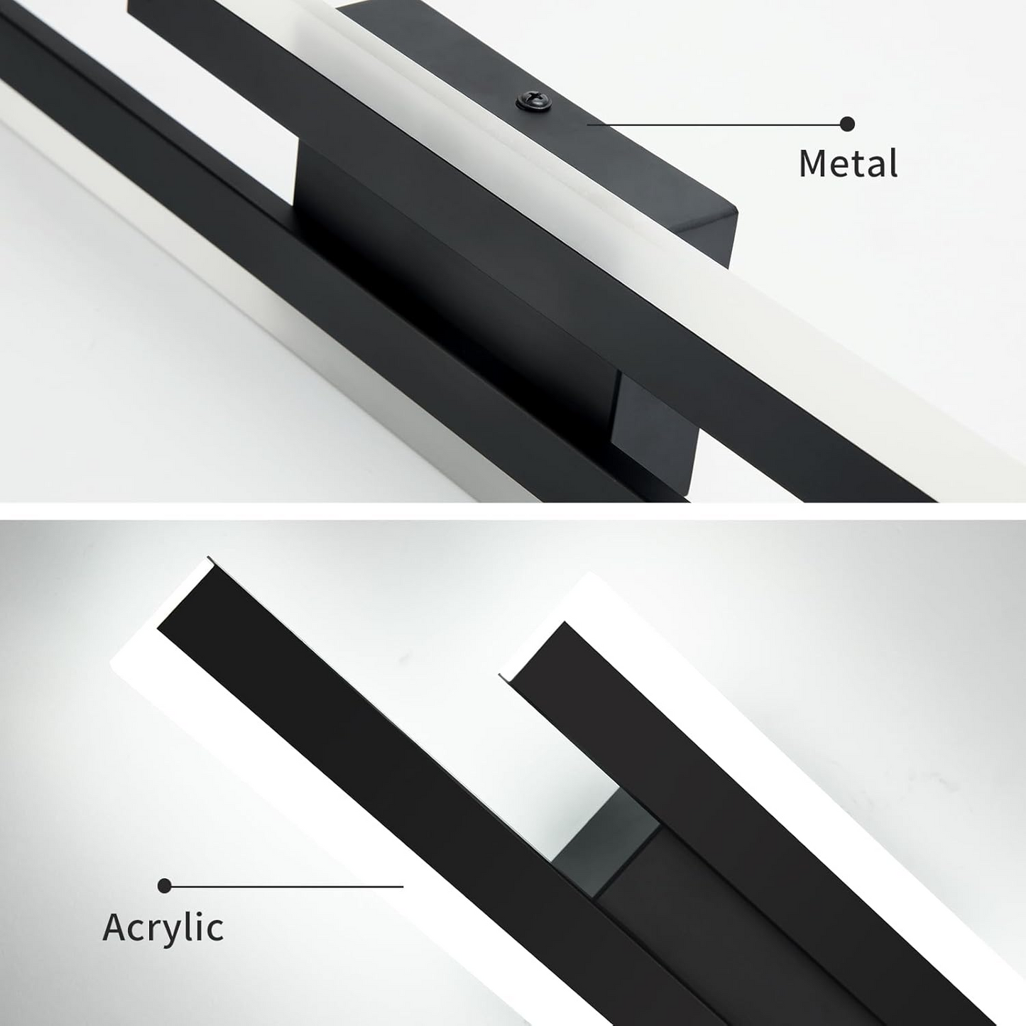 LED Vägglampa Akryl Metall Väggsconslampa Belysningsarmatur