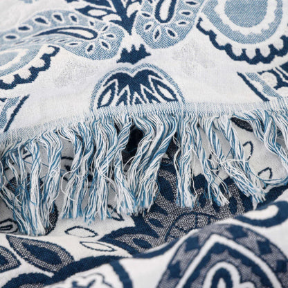 Paisley Dream Cotton Tassel Filt