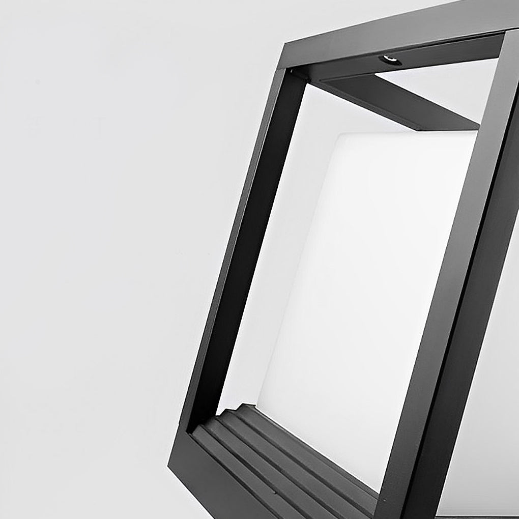 Utomhus solcells LED-ljuskälla svart aluminium