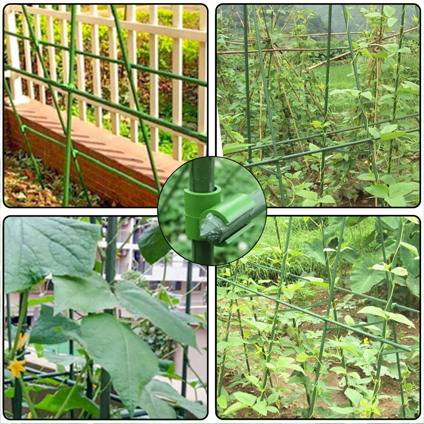 Växtstödklipp för trädgårdsstängsel – Praktisk klippsfäste för stänger och nät