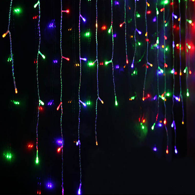 LED stjärnhimmel istapp ljusslinga – Dekorativa ljusgardiner för jul och trädgård