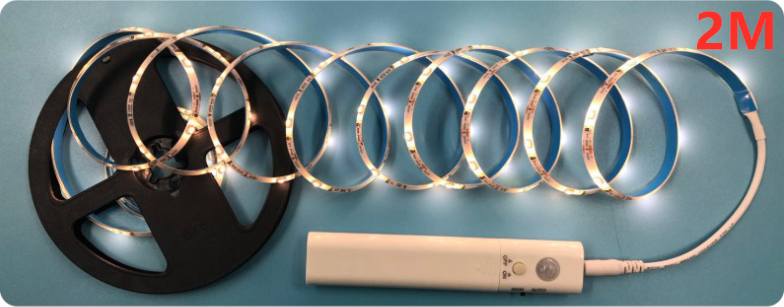 LED Ljuslister med fjärrkontroll – 2 meter flexibel strip för dekorativ belysning i skåp och hyllor