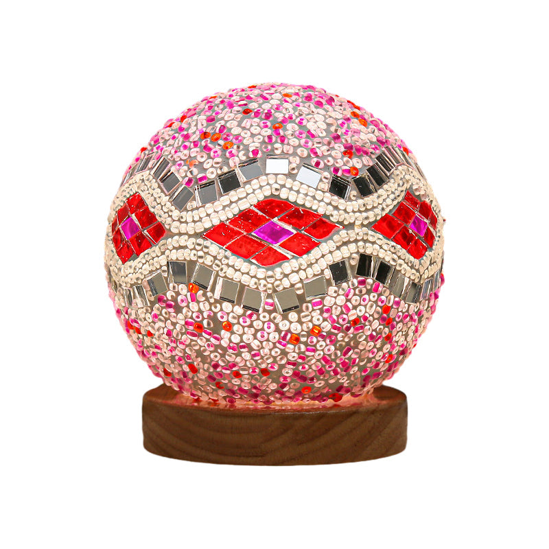 Dimmbar Boho Baroque LED Glas Mosaik Bordslampa 9,5 cm