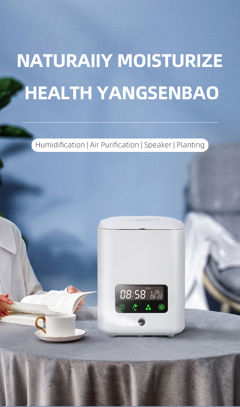 Multifunktionell intelligent hydroponisk växtkruka med kalender, diffusor och skrivbordslampa
