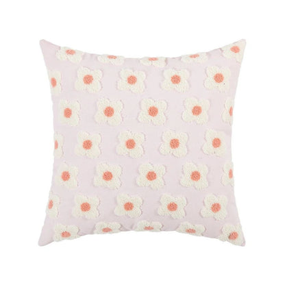 Lustrous Floral Broderad Kuddöverdrag