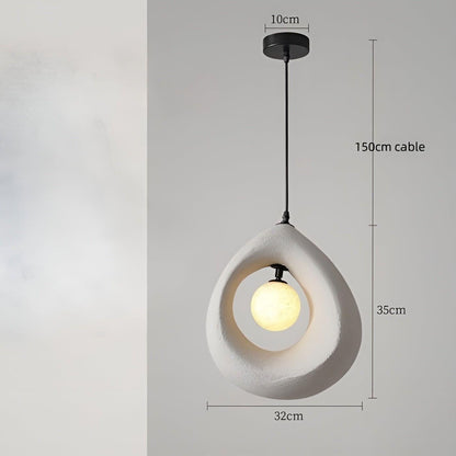 Pendellampa i Wabi-Sabi stil – Minimalistisk hängande lampa för vardagsrum och matplats