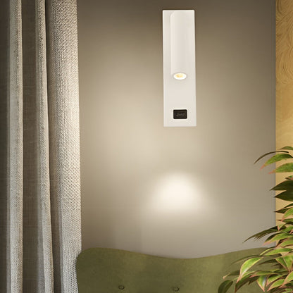 LuxiLicht - Modern Justerbar LED Vägglampa med Strömbrytare och USB Laddningsport