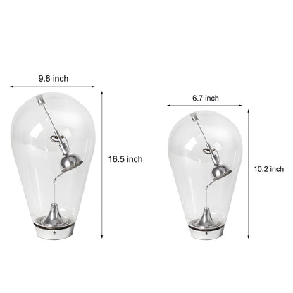 LumiMagnet - Glasklar Industriell Bordslampa med Dimming