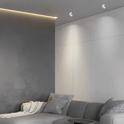 FlexiSquare - Dimbart LED Takrosettlampa med Justerbar Fyrkantig Lampfot